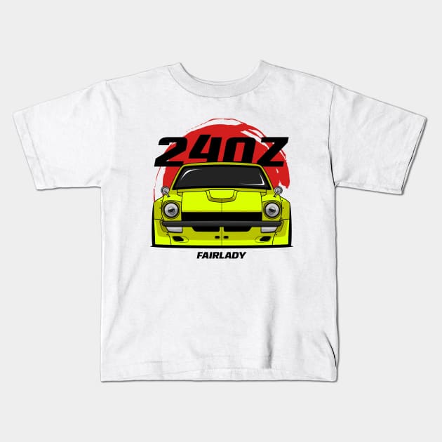 Yellow 240 Frldy Z Kids T-Shirt by GoldenTuners